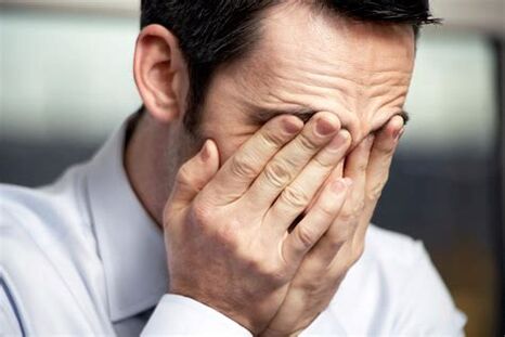 Dolore in un uomo con prostatite